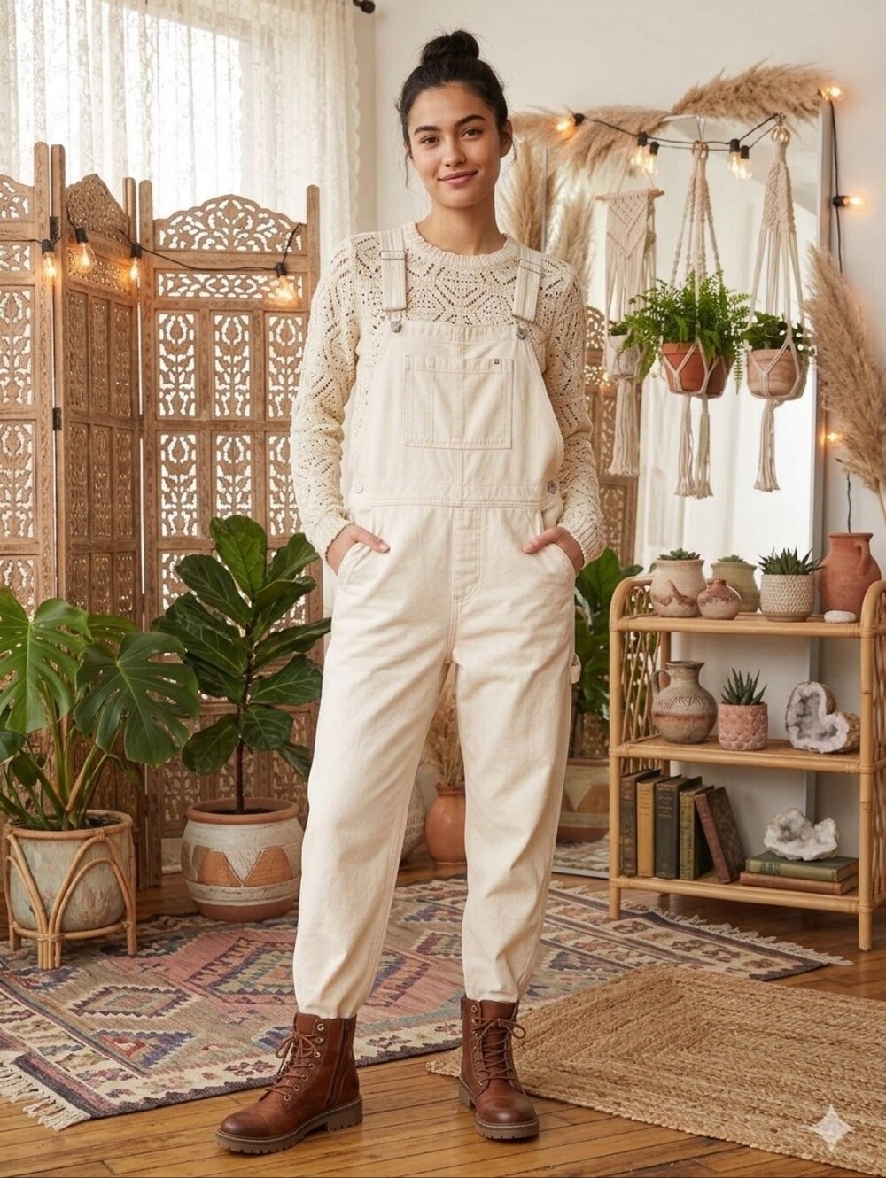 Everlane The Canvas Overalls Utility Bib Bone Cream Ivory 12